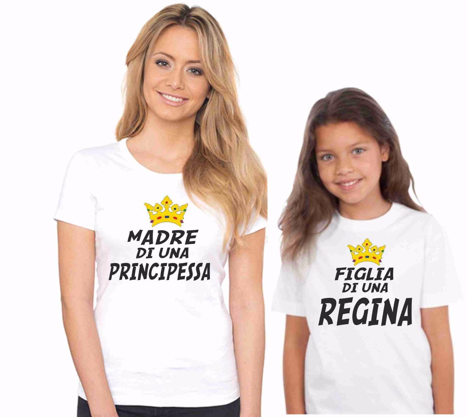 KIT DUE MAGLIETTE - MADRE E FIGLIA REGINA E PRINCIPESSA