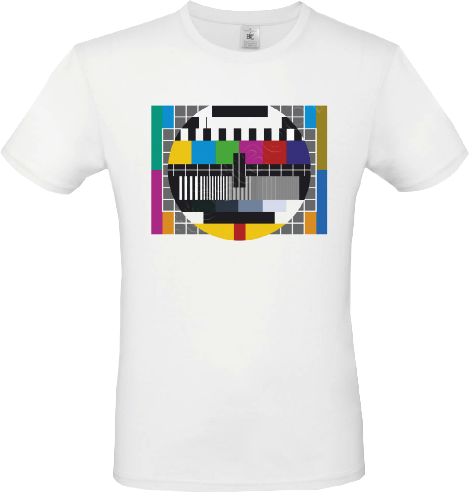MAGLIETTA DA UOMO 100% COTONE BIANCO E COTONE FIAMMATO: TELEVISION