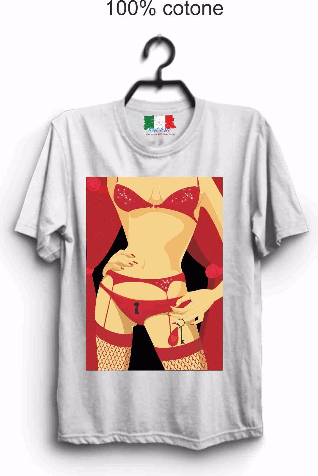 MAGLIETTA SEXY  DA UOMO IN 100% COTONE - COTONE FIAMMATO: SEX BIS