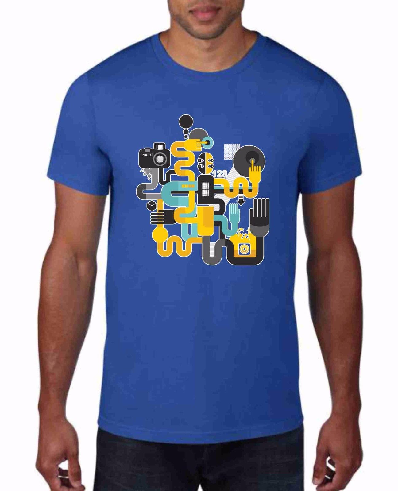 MAGLIETTA IN 100% COTONE UOMO/DONNA NERD ROYAL: ASTRACT