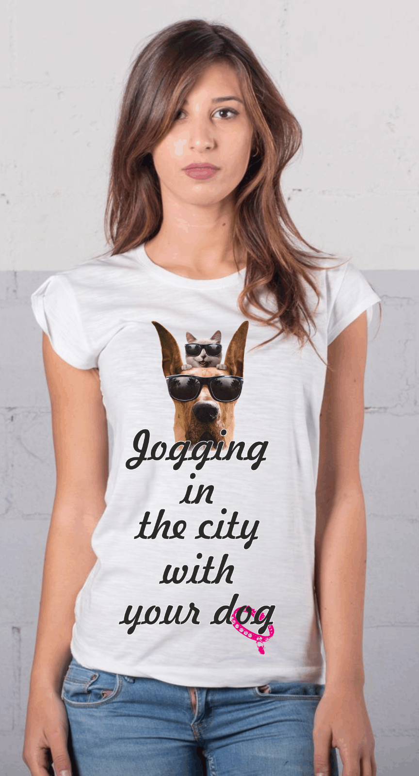 MAGLIETTE FIAMMATE  MODELLO MANICHE ARRICCIATE E CLASSICO: JOG DOG