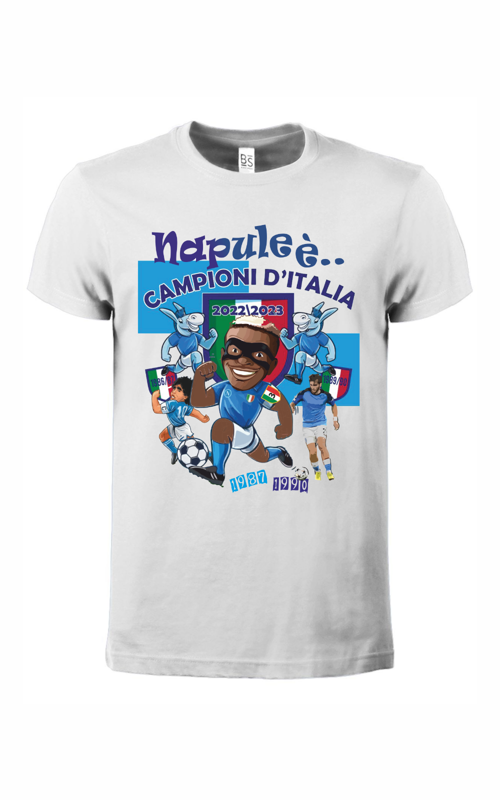 Maglietta unisex esclusiva Napoli campione d'Italia