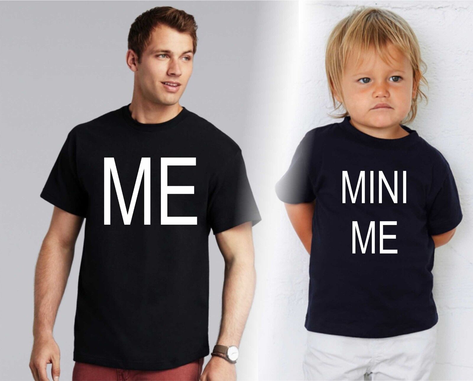 KIT DUE MAGLIETTE NERE  - PADRE E FIGLIO BIG MAN