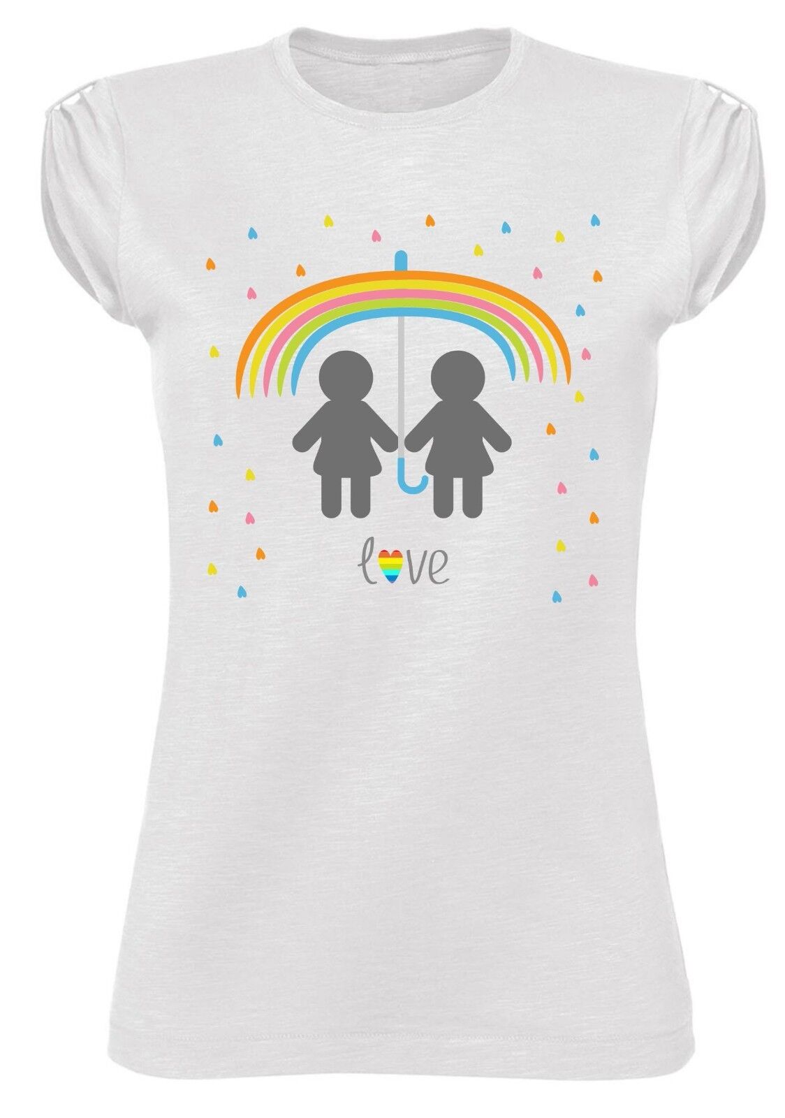 MAGLIETTA DA DONNA MADE IN ITALY TESSUTO FIAMMATO STOP HOMOPHOBIA: ARCOBAL