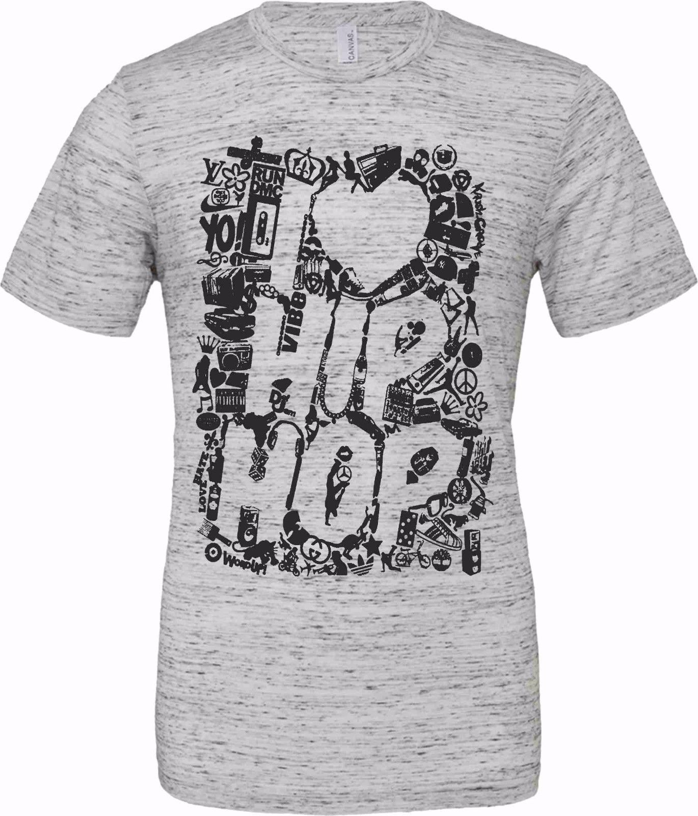 T-shirt unisex Poly-Cotton EFFETTO MARMO con stampa titolo: HIP POP