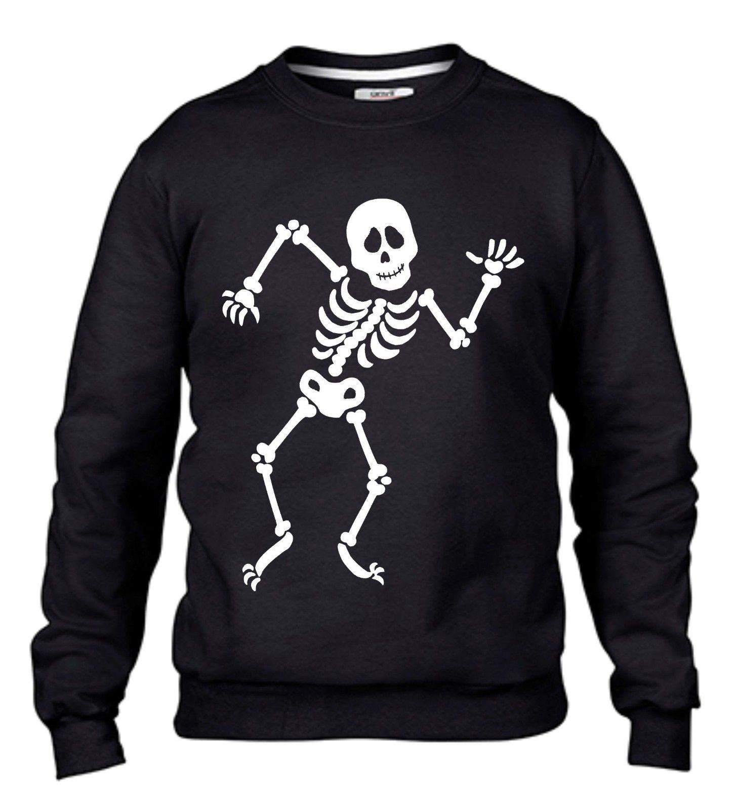 FELPA DA UOMO- DONNA FASHION GIROCOLLO CON STAMPA SKULLBIS