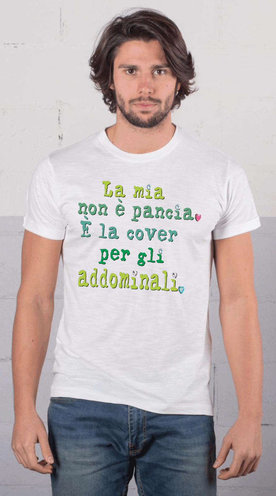 MAGLIETTA MADE IN ITALY FIAMMATO: PANCIA