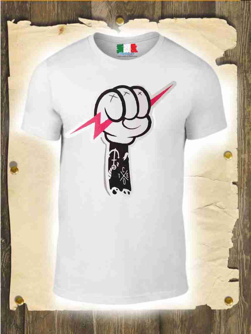 MAGLIETTA MADE IN ITALY PEZZO UNICO REALIZZATO ARTIGIANALMENTE:SAETTA