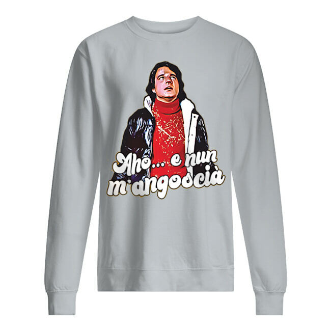 Felpa paricollo unisex con stampa: che angoscia