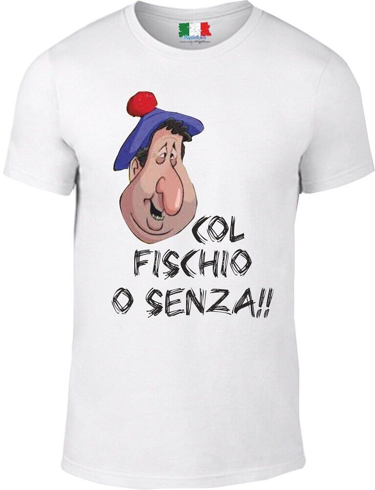 MAGLIETTA DA UOMO 100% COTONE BIANCO E COTONE FIAMMATO: COL FISCHIO