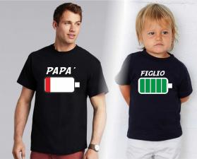KIT DUE MAGLIETTE NERE  - PADRE E F