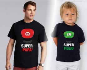 KIT DUE MAGLIETTE NERE  - PADRE E F