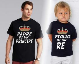 KIT DUE MAGLIETTE NERE  - PADRE E F