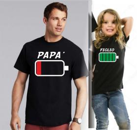 KIT DUE MAGLIETTE NERE  - PADRE E F