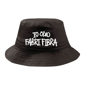 Cappello nero modello pescatore con