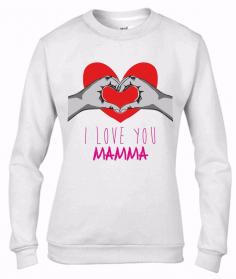 Felpa da girocollo Fashion: I LOV