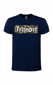 T-shirt effetto militare con stampa