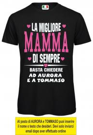 MAGLIETTA NERA E BIANCA PERSONALIZ