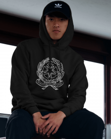 Felpa nera unisex con stampa Minist