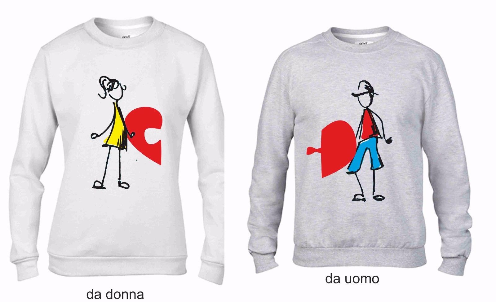 KIT 2 FELPE UNA DA UOMO UNA DONNA: PUZZLE BIS