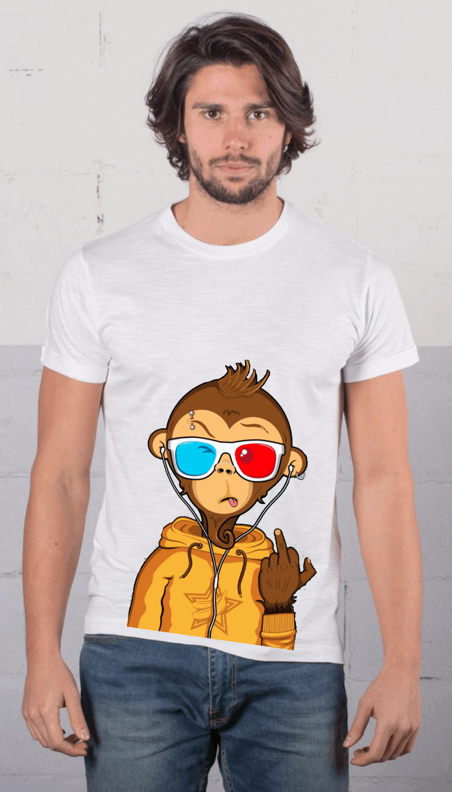 MAGLIETTE FIAMMATE MADE IN ITALY:  SCIMMIA