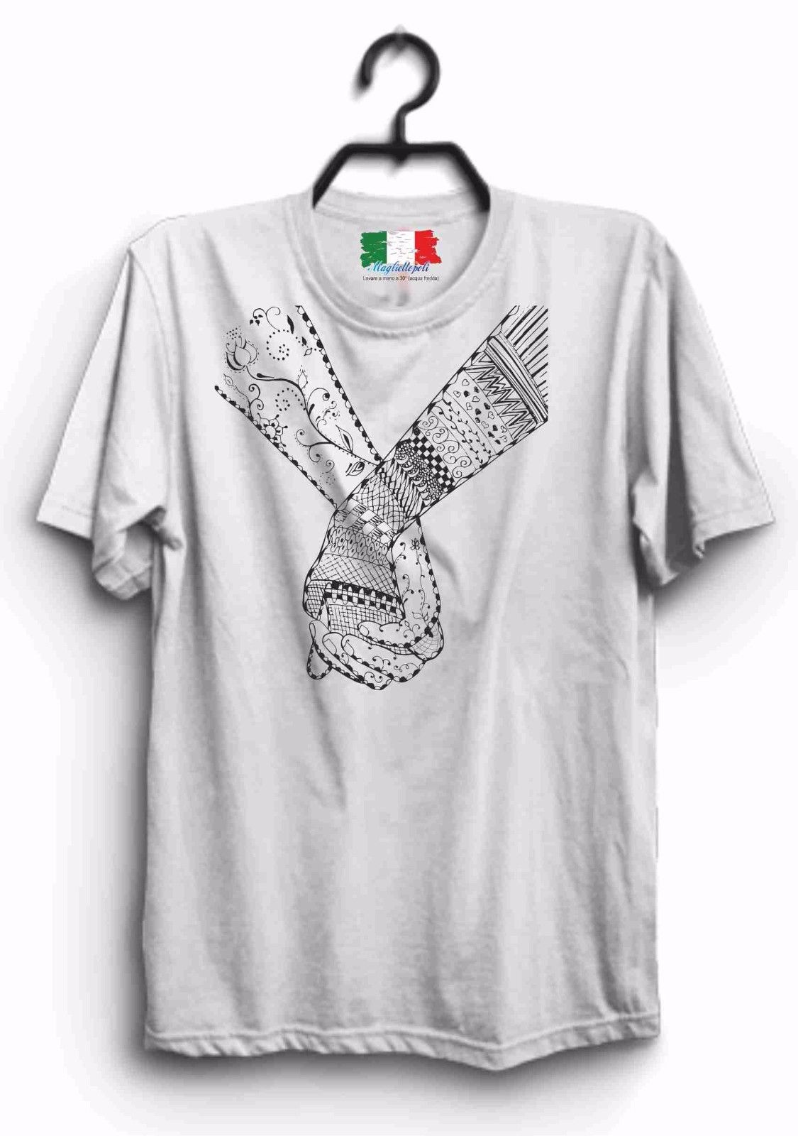 MAGLIETTA IN 100% COTONE UOMO/DONNA NERD: TATOO HAND