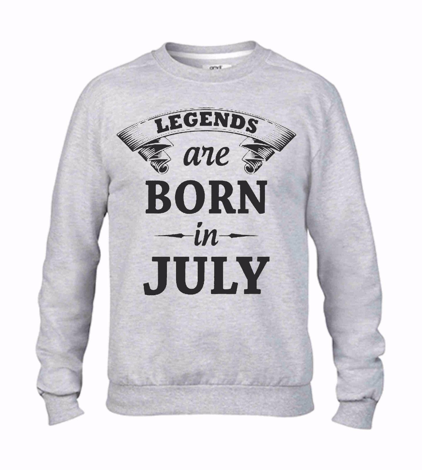 Felpa girocollo Fashion con stampa del tuo mese di nascita: LEGEND