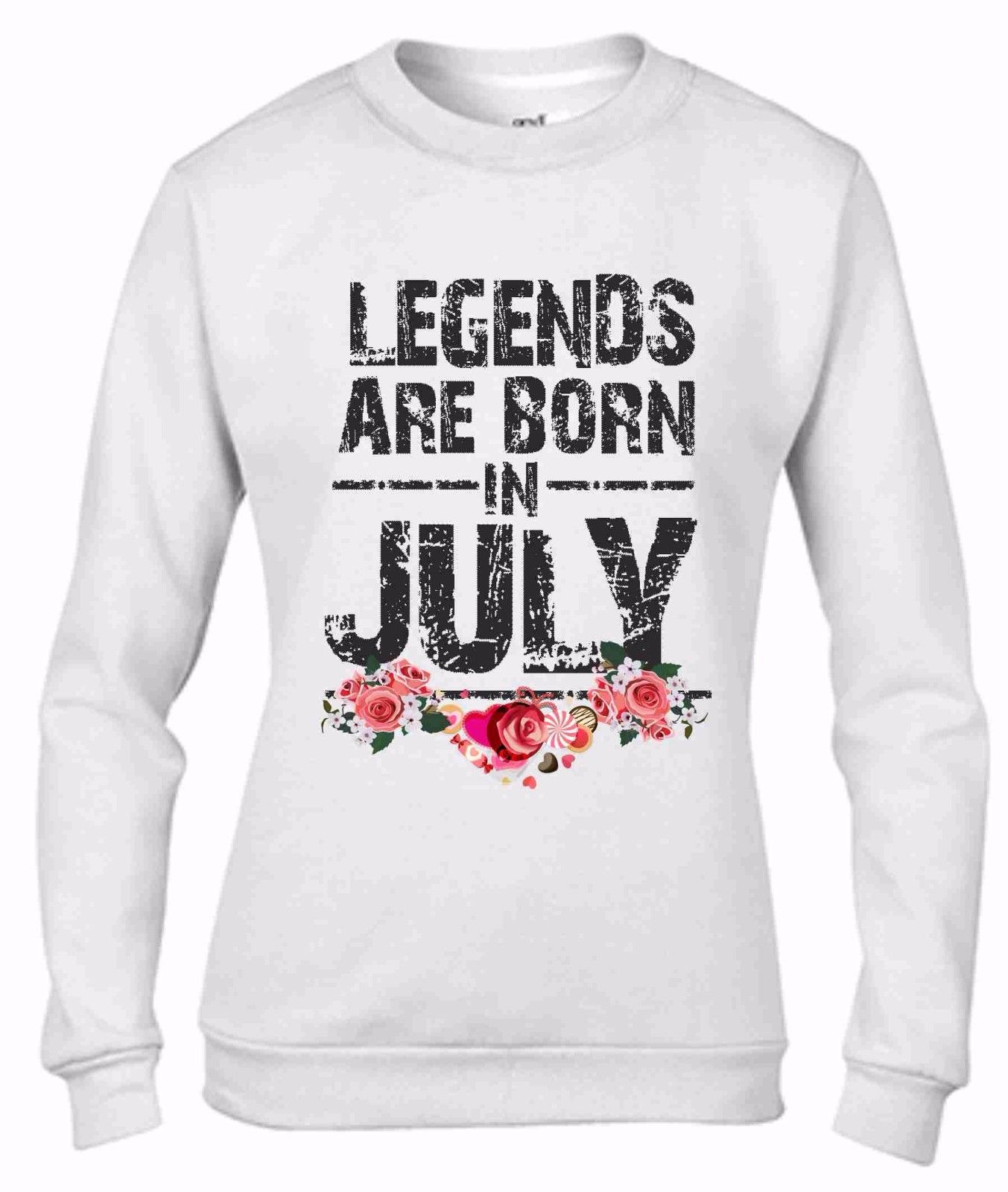 Felpa da girocollo Fashion con stampa del tuo mese di nascita: BORN