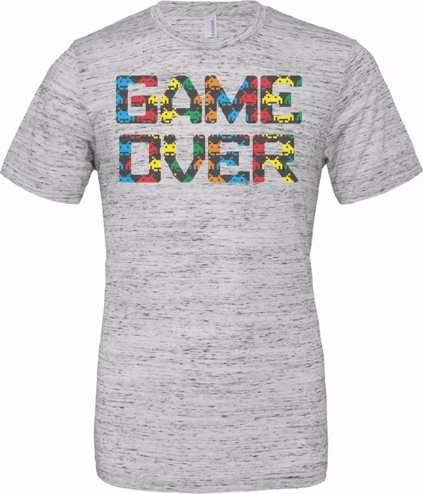 T-shirt unisex Poly-Cotton EFFETTO MARMO con stampa NER titolo: GAME