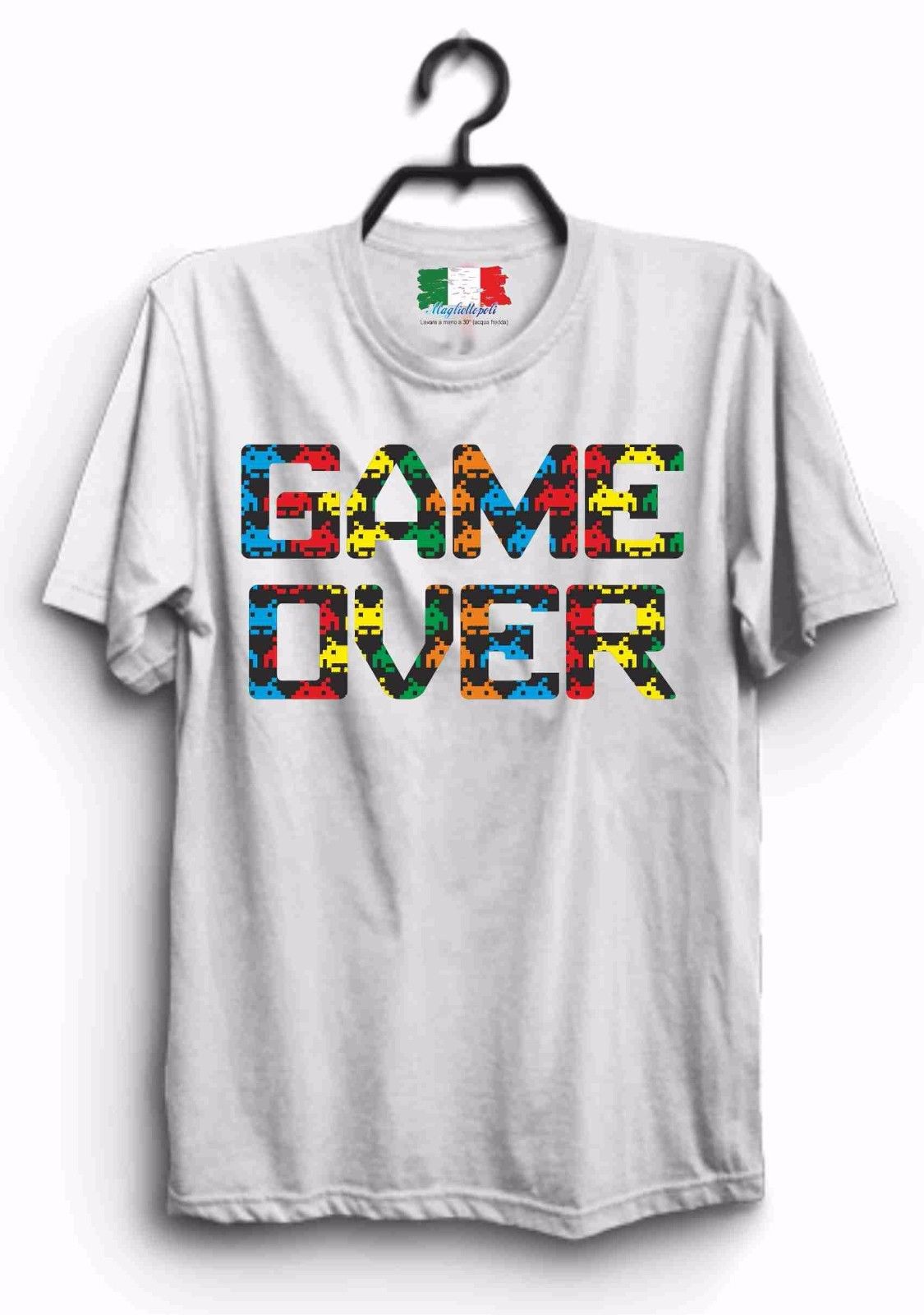 MAGLIETTA IN 100% COTONE UOMO/DONNA NERD: GAME over