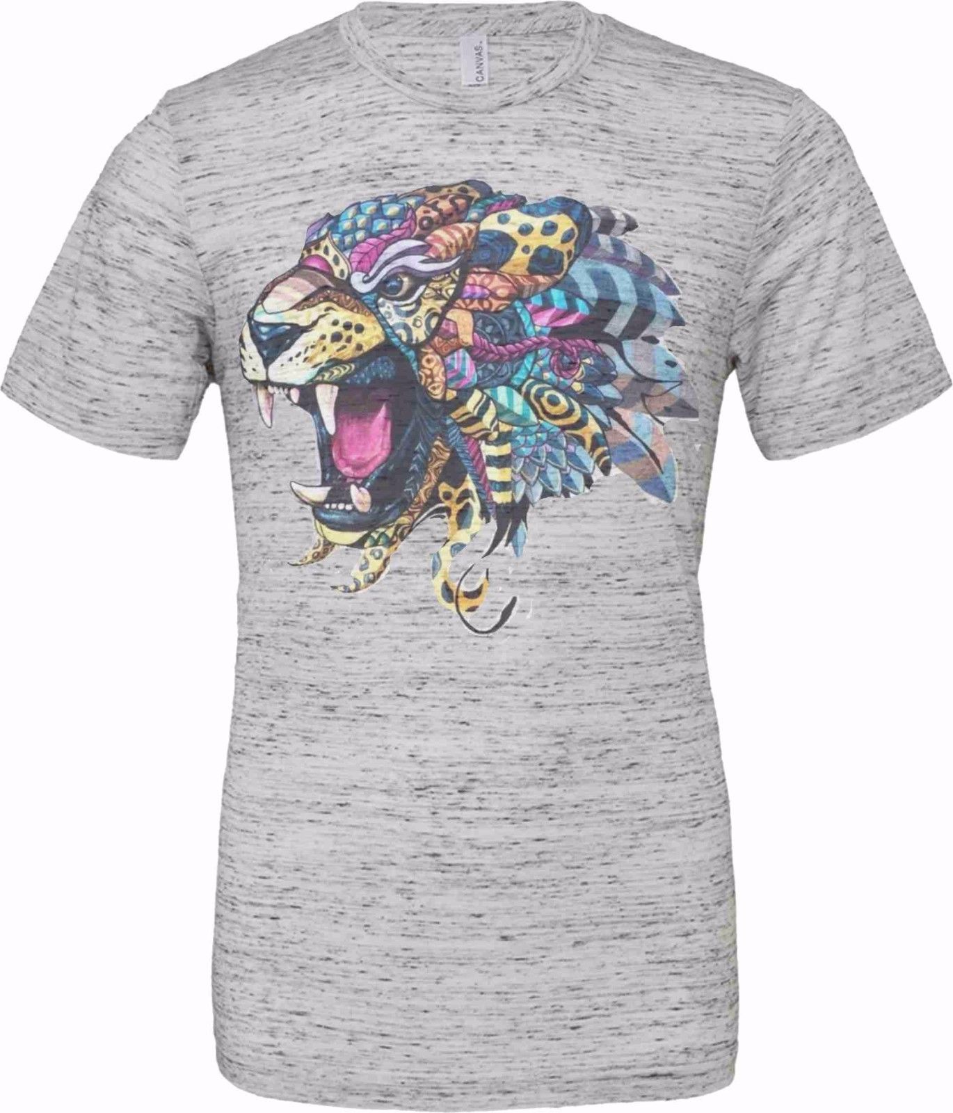 T-shirt unisex Poly-Cotton EFFETTO MARMO con stampa titolo: TIGER COLOR