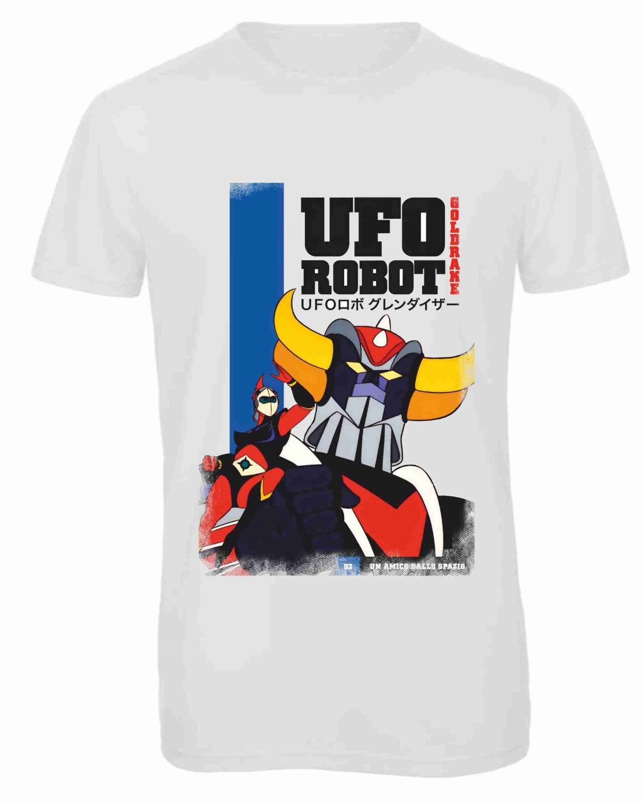 MAGLIETTA DA UOMO 100% COTONE BIANCO E COTONE FIAMMATO: ROBOT