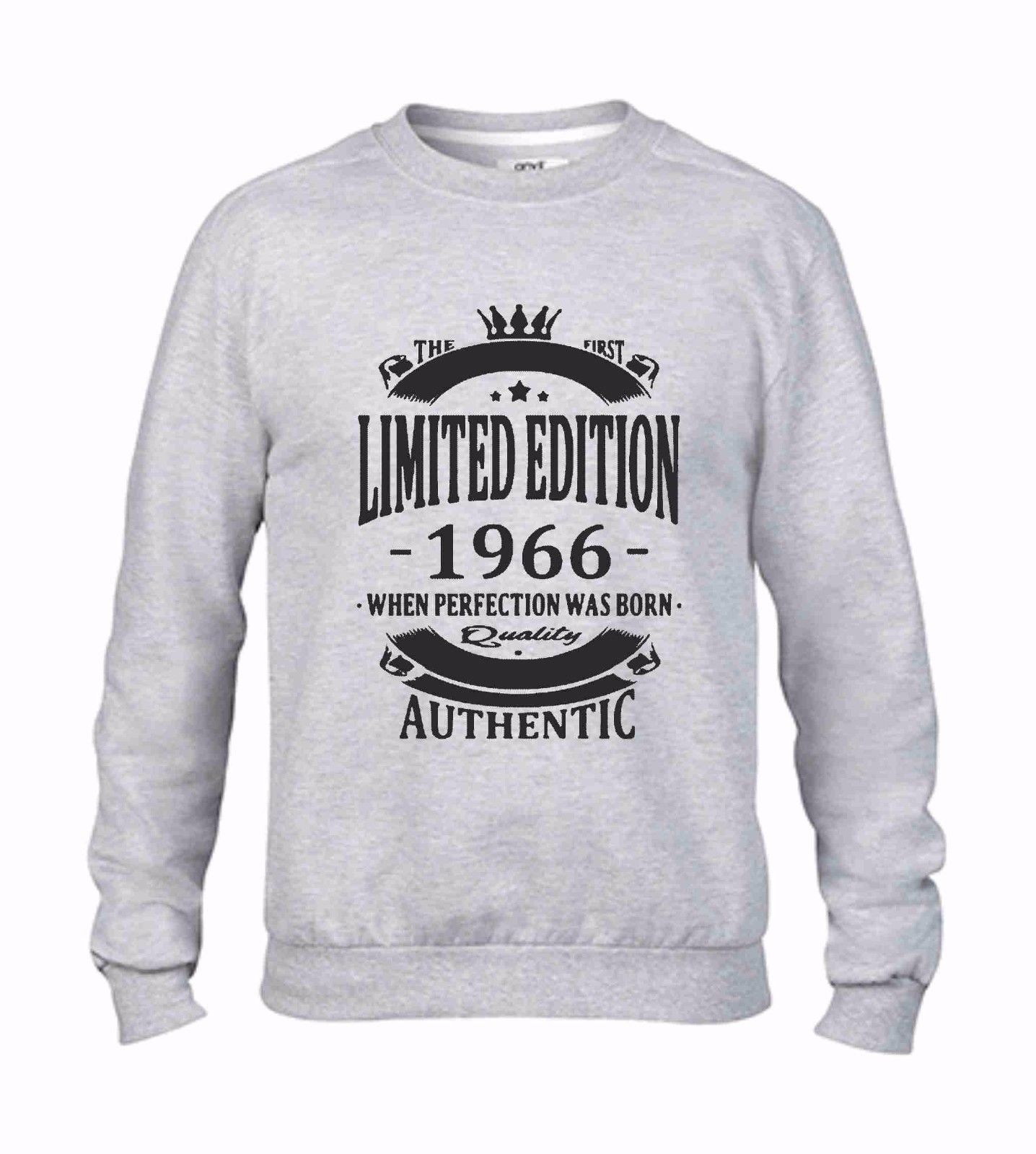 FELPA FASHION GIROCOLLO CON STAMPA IL TUO ANNO DI NASCITA: LIMITED