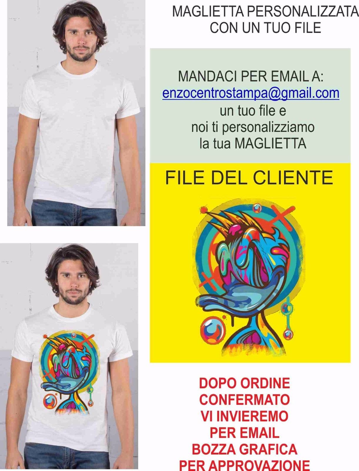 MAGLIETTE FIAMMATE MADE IN ITALY PERSONALIZZATE