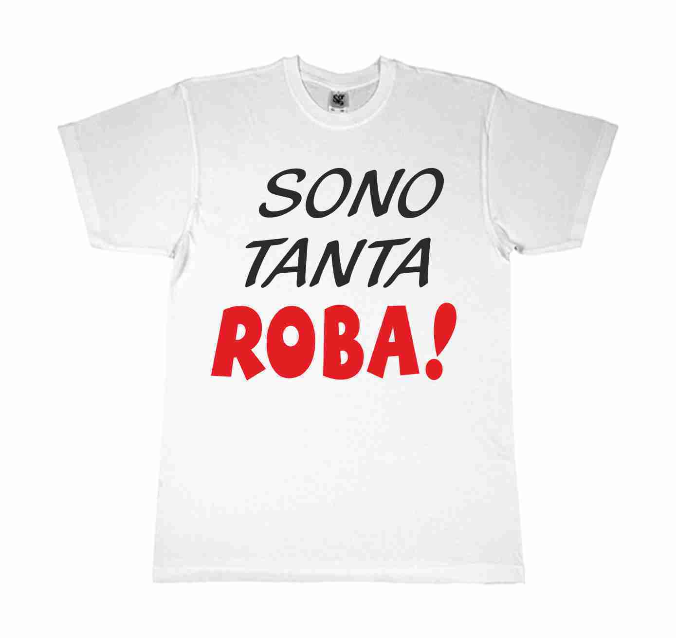 MAGLIETTA  DA BIMBO BIANCA CON STAMPA DIGITALE DIRETTA TITOLO: TANTA ROBA