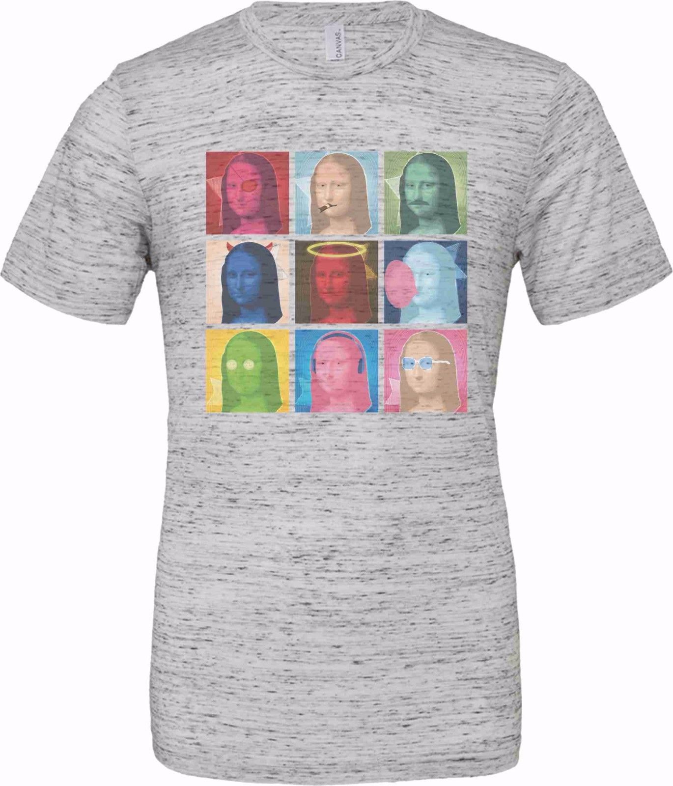 T-shirt unisex Poly-Cotton EFFETTO MARMO con stampa titolo: GIOCONDA