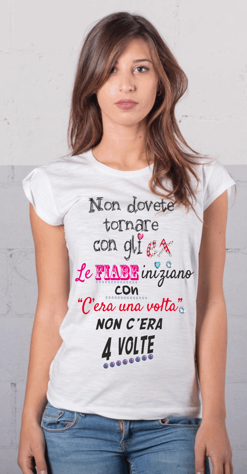 MAGLIETTE FIAMMATE  MODELLO MANICHE ARRICCIATE E CLASSICO: fiabe