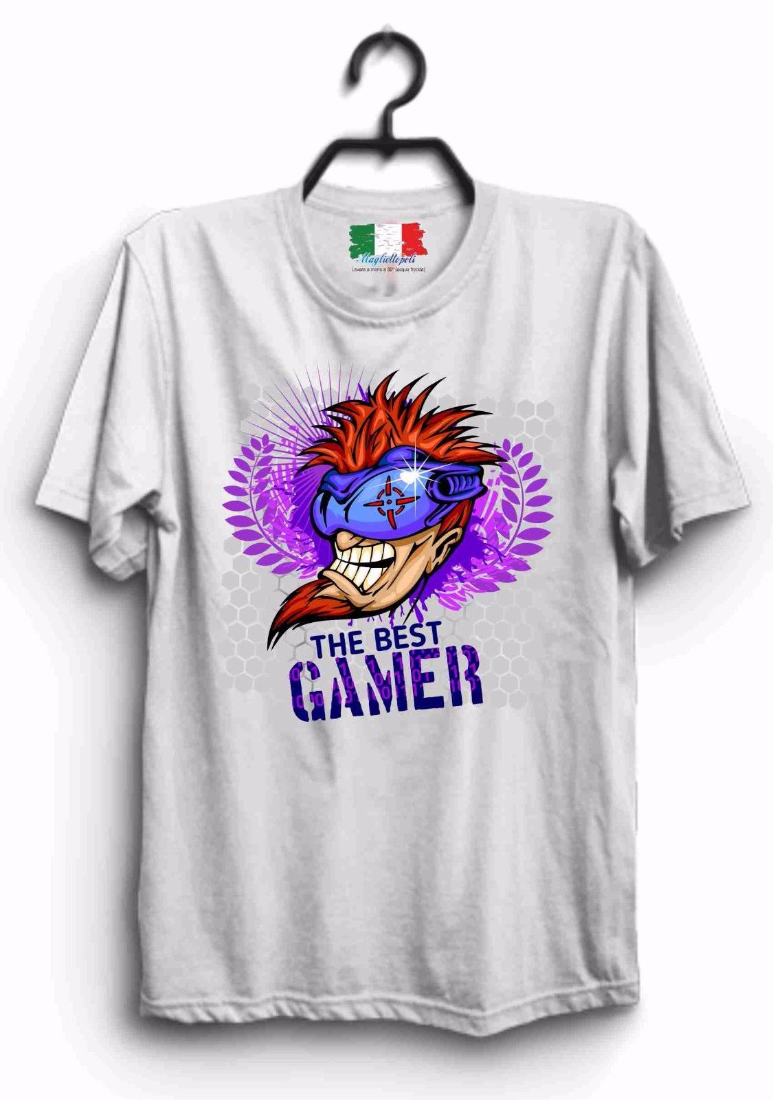 MAGLIETTA IN 100% COTONE UOMO/DONNA NERD: GAMER