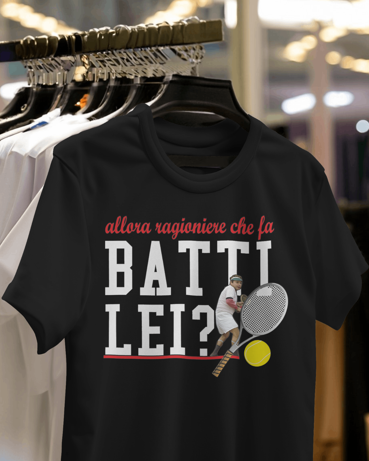 T-shirt vari colori con stampa: Che fa ragioniere Batti lei