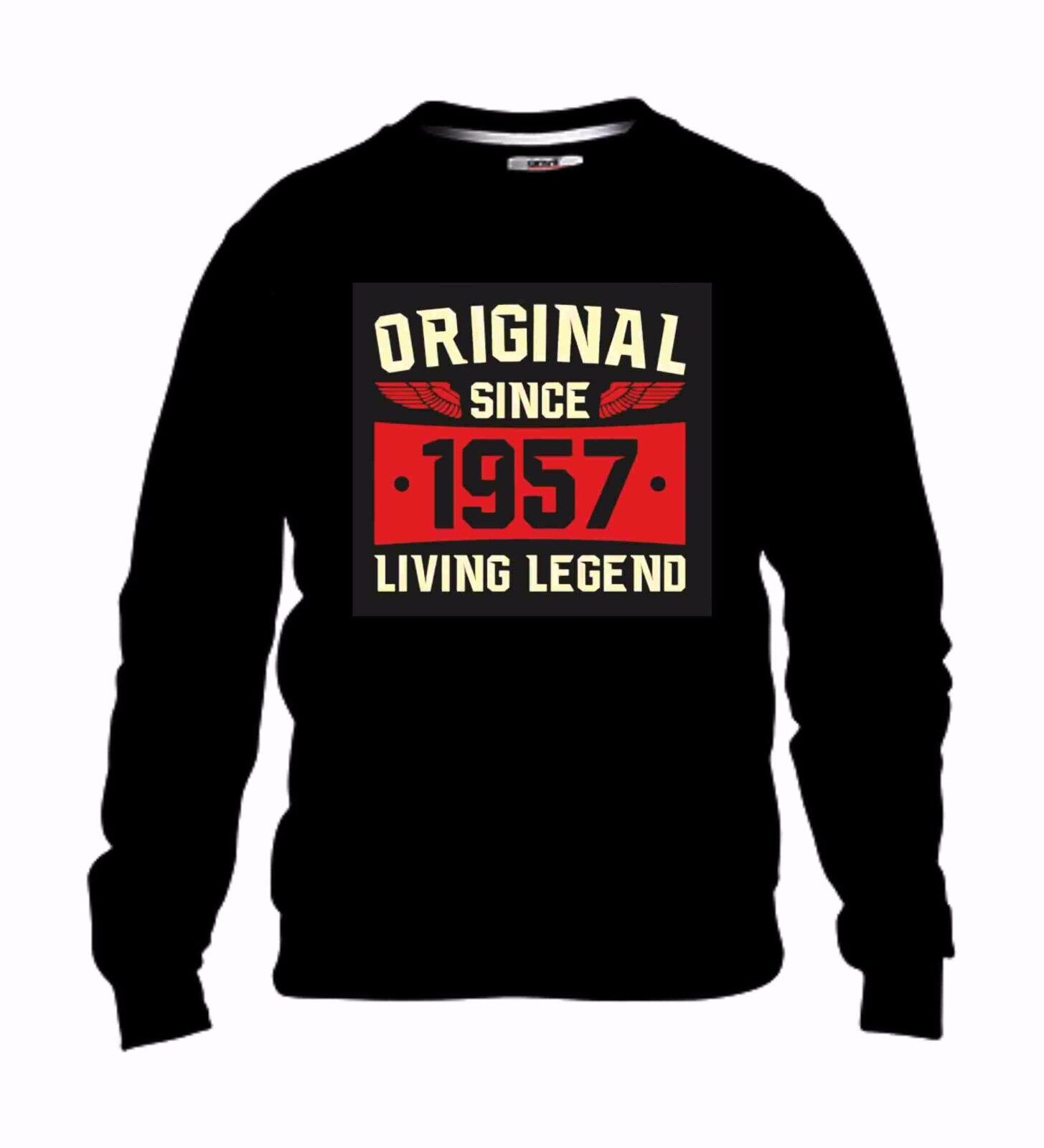 FELPA FASHION GIROCOLLO CON STAMPA: MADE IN... IL TUO ANNO/MESE DI NASCITA