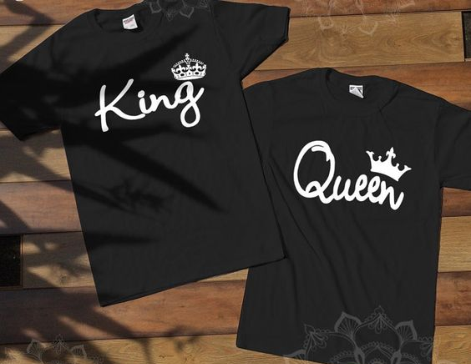 DUE MAGLIETTE YOU & ME - KING QUEEN COLORE NERO