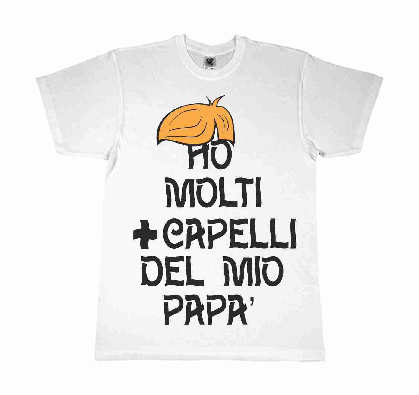 MAGLIETTA  DA BIMBO BIANCA CON STAMPA DIGITALE DIRETTA TITOLO: HO MOLTI CAP