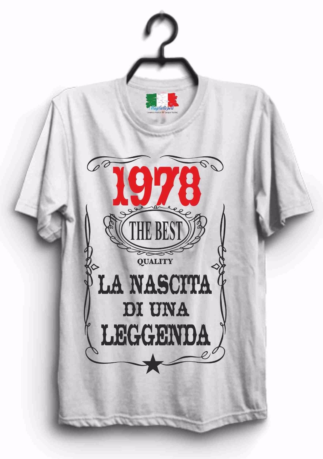 MAGLIETTA IN 100% COTONE UOMO/DONNA PER COMPLEANNI -LEGGENDA-