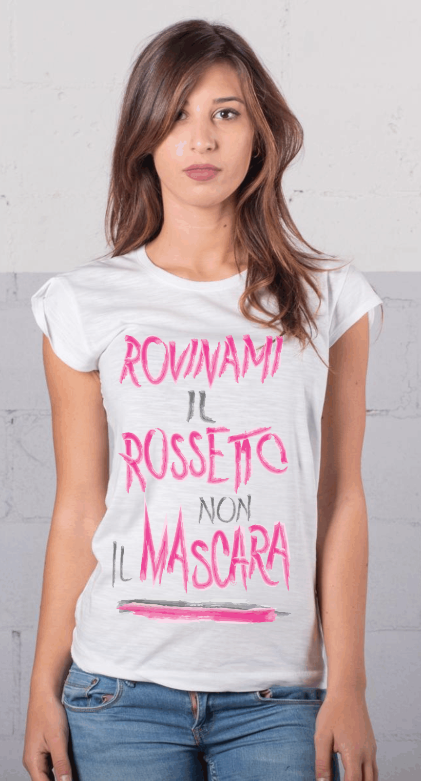 MAGLIETTE FIAMMATE  MODELLO MANICHE ARRICCIATE E CLASSICO: MASCARA