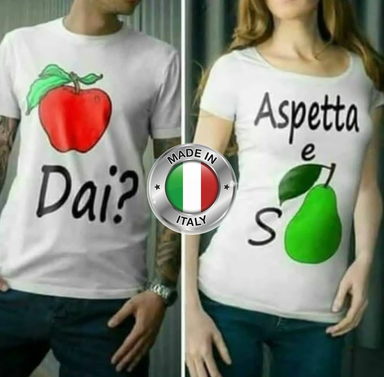 KIT DUE MAGLIETTE CON STAMPA  ME LA DAI...