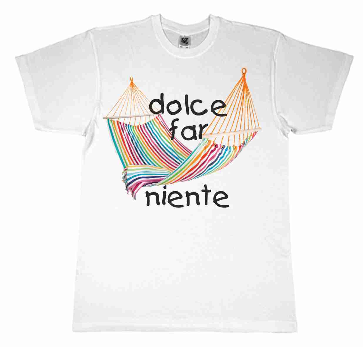 MAGLIETTA  DA BIMBO BIANCA CON STAMPA DIGITALE DIRETTA TITOLO: DOLCE FAR NI