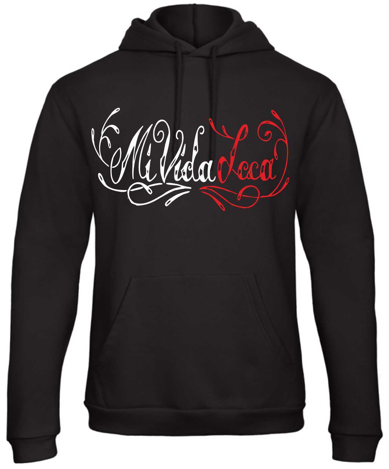 FELPA CON CAPPUCCIO E MARSUPIO STAMPA LA VIDA