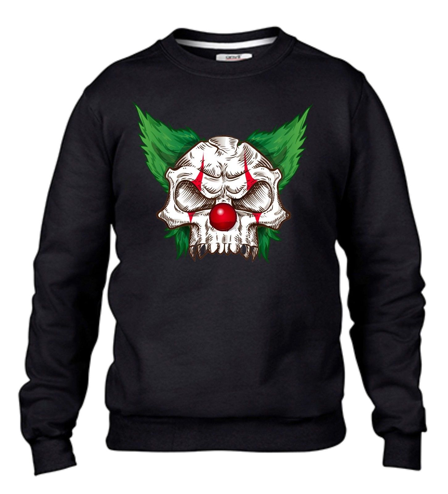 FELPA DA UOMO- DONNA FASHION GIROCOLLO CON STAMPA CLOWN