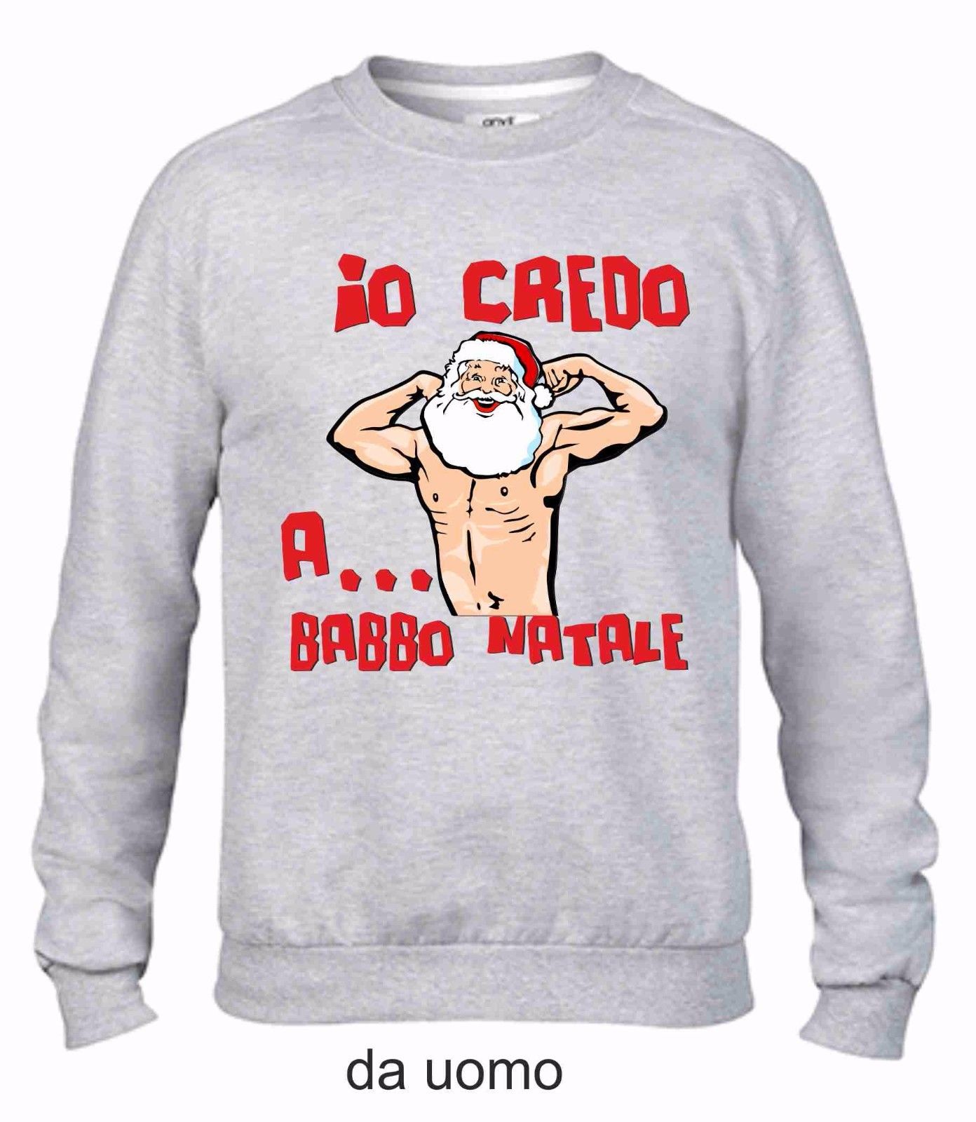 FELPA DA UOMO FASHION GIROCOLLO CON STAMPA: IO CREDO