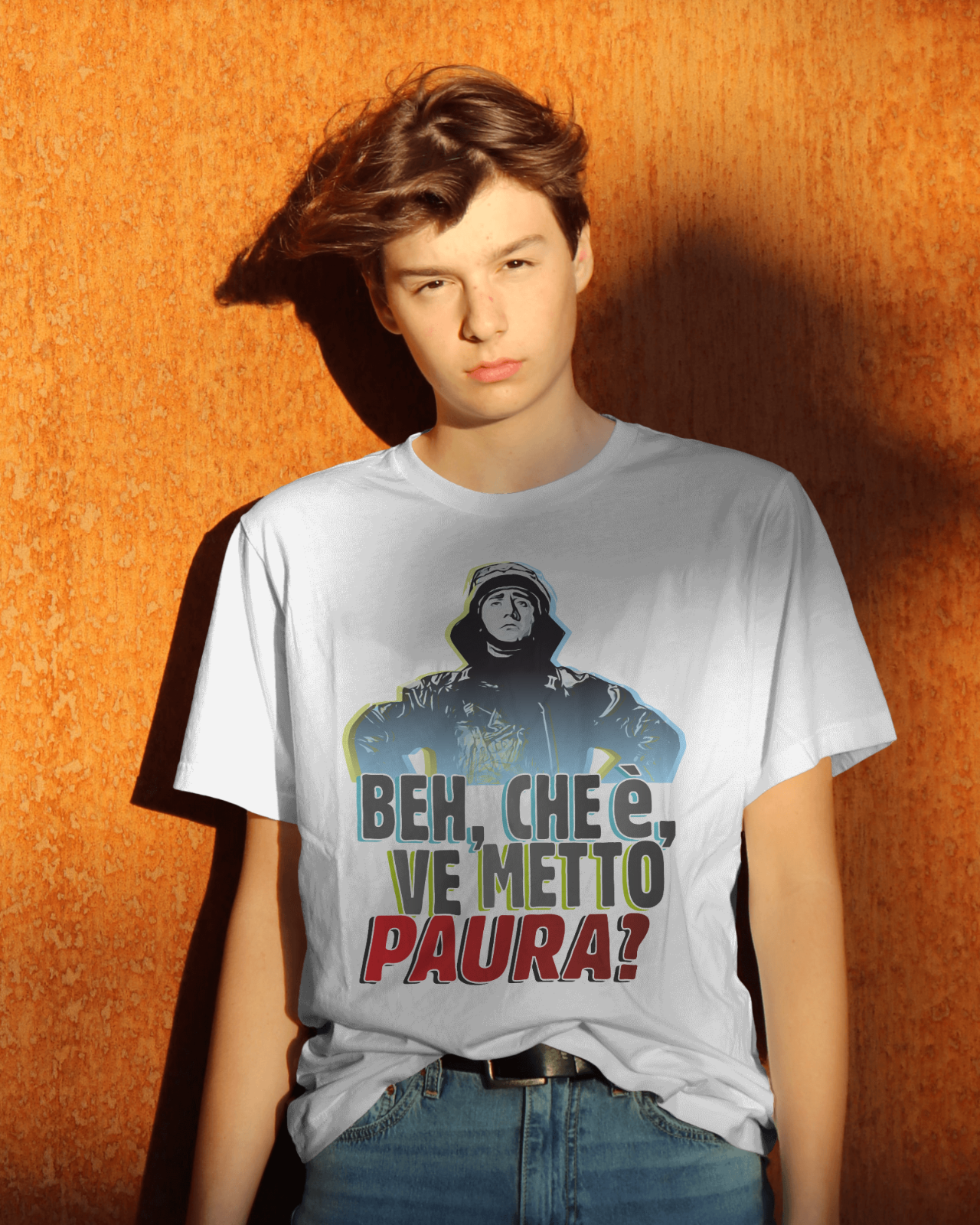 Maglietta vari colori unisex con stampa Vigile Otello